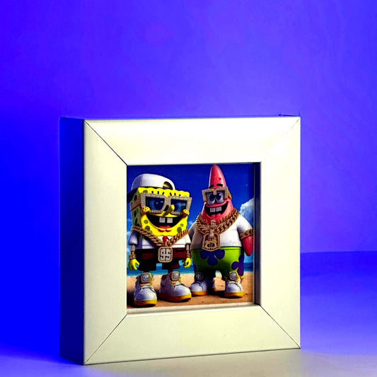 Spongbob & Patrick- Mini Desk Frame by Wall Diaries